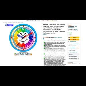 Kids fun color clock